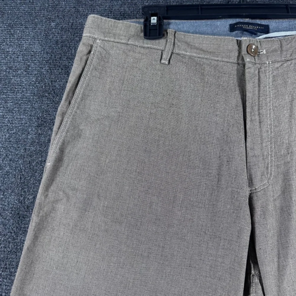 Banana Republic Pants Mens 36x30 Tan Straight Fit Cotton Slub Chino Casual